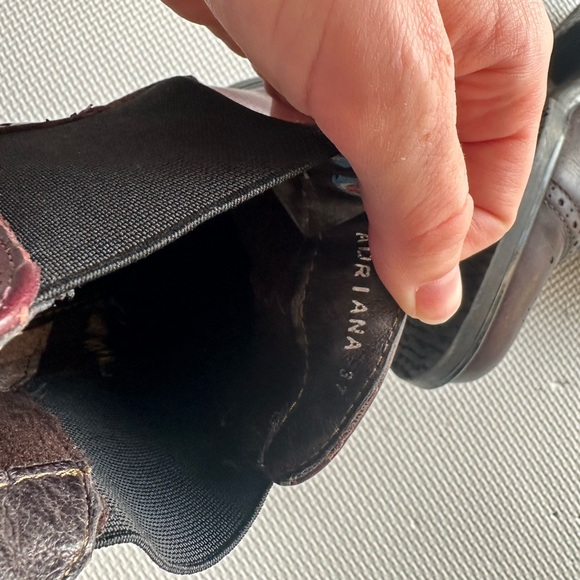 Biotime Adrianna Brown Leather Ankle Boots size 37 - Picture 12 of 12